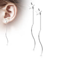 Surgical Steel Silver Star Threader Earrings