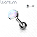 16 Gauge Titanium Push Fit Opal Stud