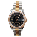 ᏒՕᏞΕХ Datejust Diamond Two tone black serti